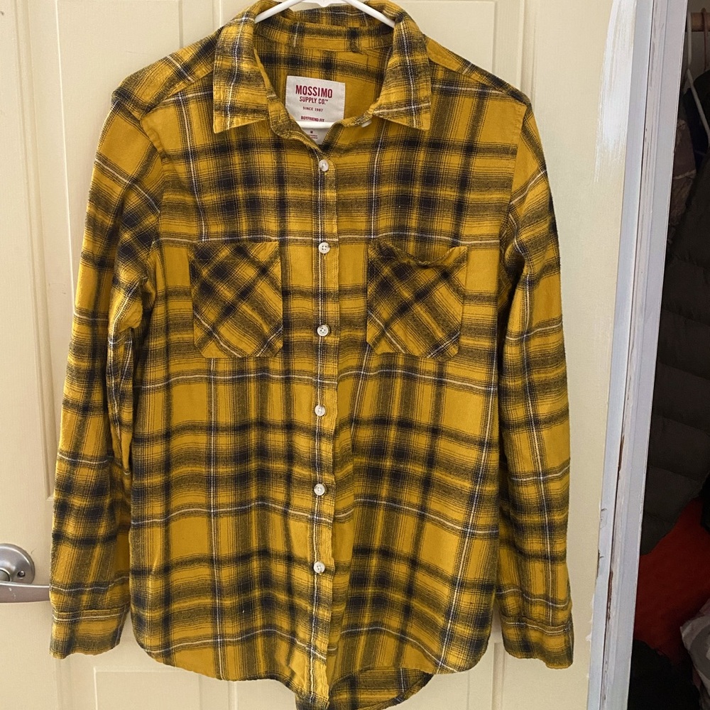Mossimo Yellow Plaid Flannel